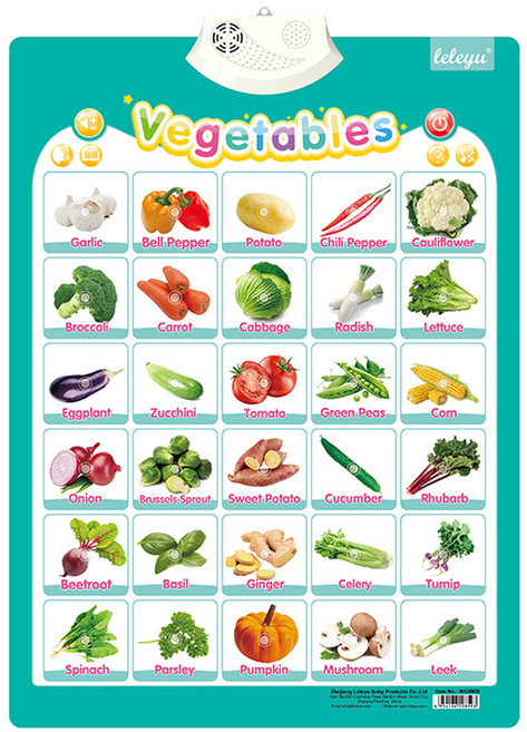 유아용 사운드차트 채소, 야채사운드차트, 1개