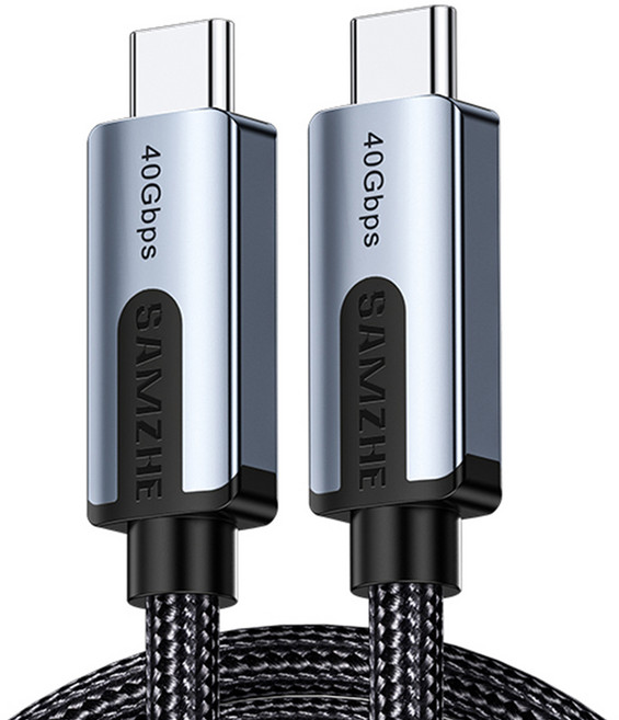 山澤 USB4 8K 40Gbps 240W Type-C to Type-C 高速充電線, 1個, 混合色, 1m