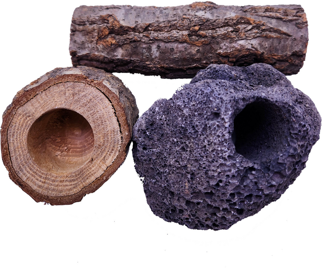 벅스존 곤충 놀이목 + 먹이접시+ 화산석 세트, 혼합색상, 1세트