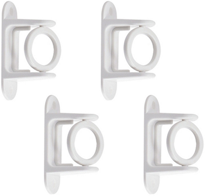 월드크린 압축봉 브라켓 O타입, 화이트, 4개