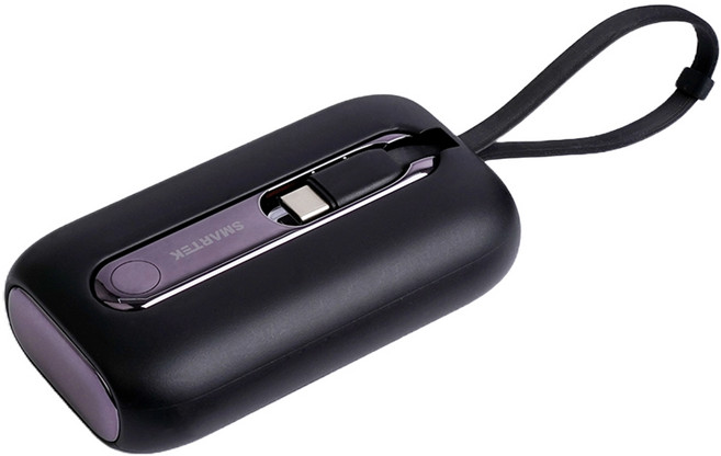 스마텍 PD20 고속충전 2in1케이블 보조배터리 10000mAh C타입 8핀, STPB-MB10000(블랙), 블랙 + 다크퍼플, 블랙(STPB-MB10000)