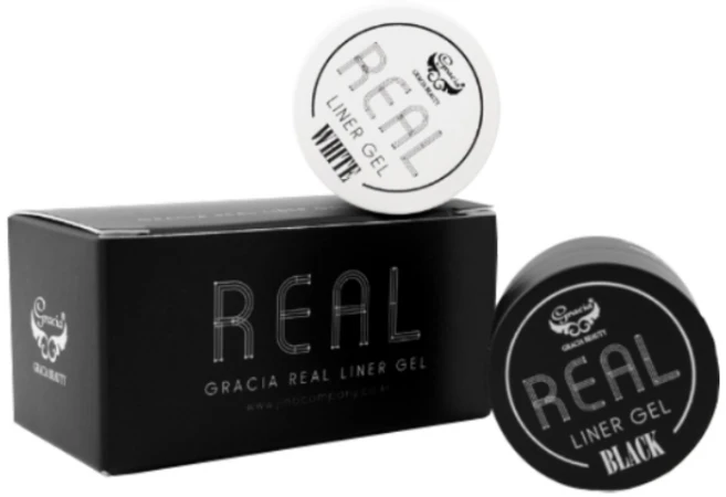 그라시아 리얼 라이너 젤 2종 세트, 블랙, 화이트, 5g, 1개 - 쿠팡