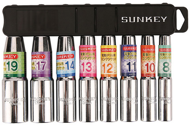 썬키 롱비트소켓 8종 세트 SKB-8S, 1세트