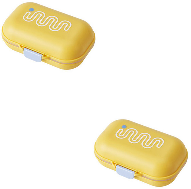 더자카 비비드톤 휴대용 비누케이스 FREE, 비비드옐로, 2개