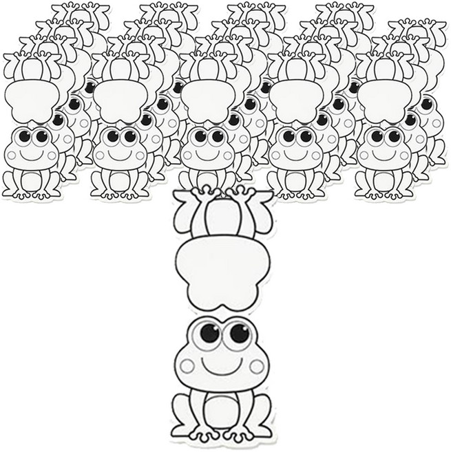 민화샵 개구리 한살이 점프 장난감 북아트 만들기 S230148, 혼합색상, 20개