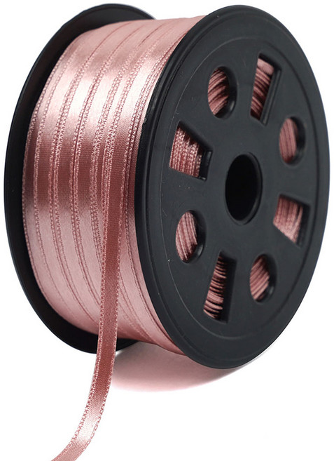 뭉구 프리미엄 유광 단면 공단 리본 5mm, 33 감색, 1개, 90m