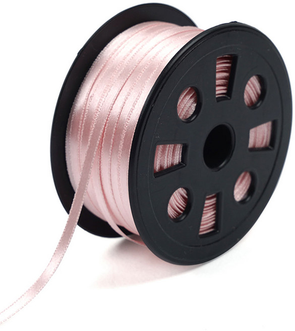 뭉구 프리미엄 유광 단면 공단 리본 5mm, 29 살핑크, 1개, 90m