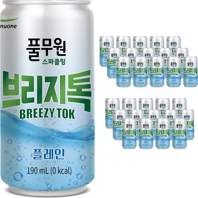 브리지톡 스파클링 플레인 탄산수, 190ml, 30개