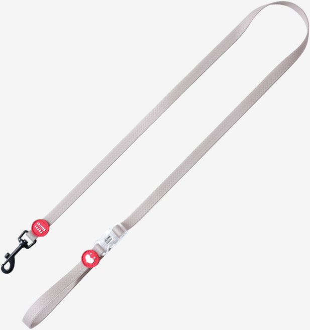 퍼피갤러리 반려동물 weather proof 방수 하트 리쉬 리드줄, 베이지, 1개