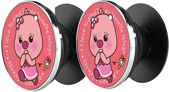 Pororo 淘氣小企鵝 智慧型手機磁吸手機支架, Loopy, 2個