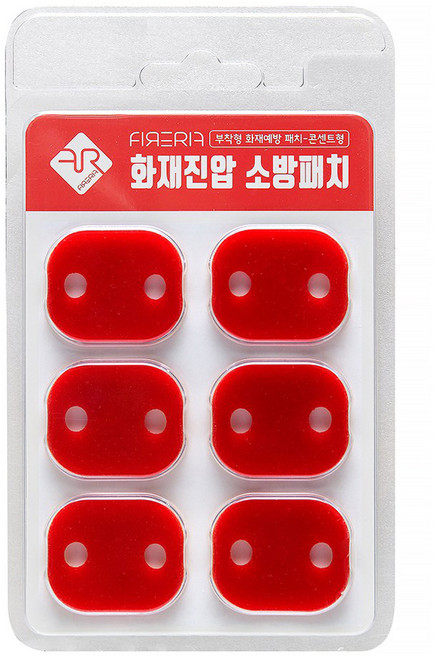 파이어립 화재집압 소방패치 콘센트형, 1개, 레드