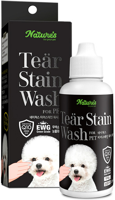 네이쳐스 강아지 포펫 티어스테인 워시, 1개, 120ml