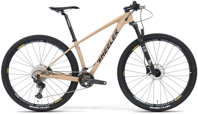 휠러 카본 시마노 데오레 22단 29 MTB 산악 자전거 HAWK 600 SE 미조립 S, 샌드베이지, 1개