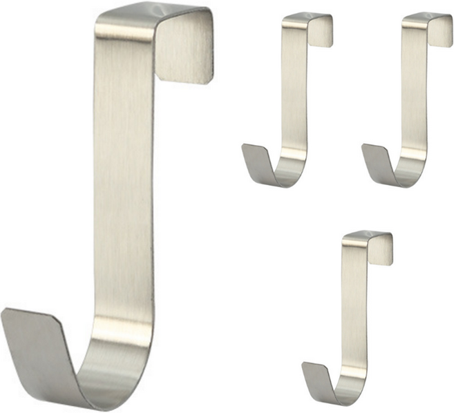 리빙홈디테일 싱크대 도어 후크걸이 LHD-039, 실버, 4개