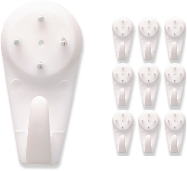 리빙홈디테일 홈 액자걸이 아이디어못 중형, 화이트, 10개