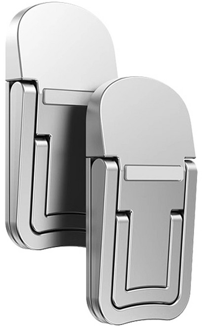 아이엠듀 노트북 거치대 킥플립 스탠드, 실버, 1개