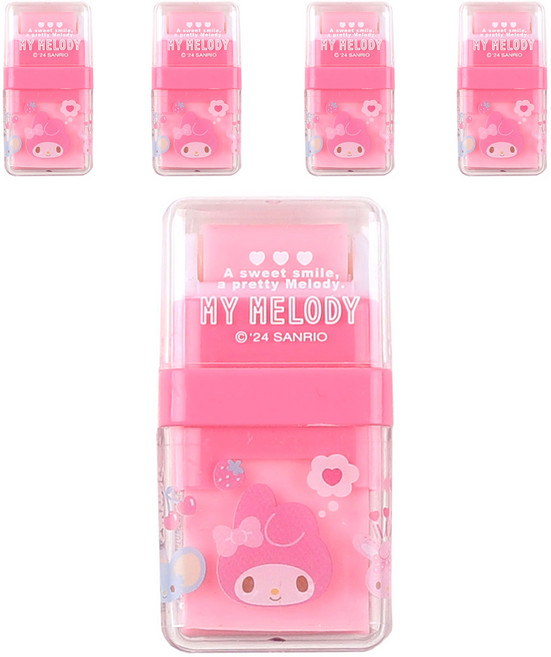 산리오 롤러 지우개 마이멜로디, 핑크, 5개