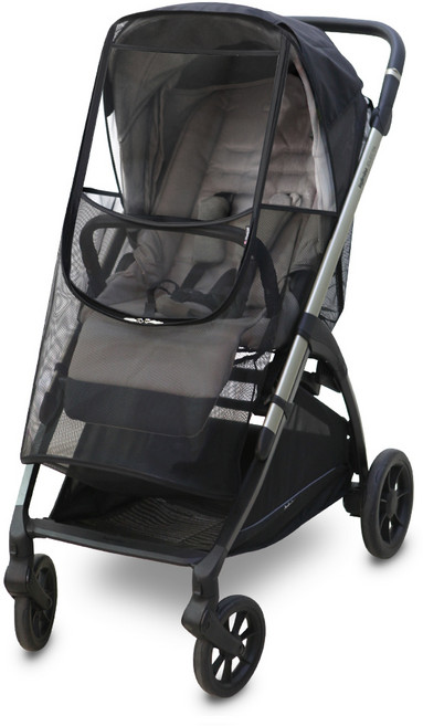 마니또 유모차 모기장 범용 메쉬 커버, 블랙, 1개