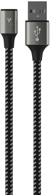 요이치 플로우 CA2 C to A타입 이어폰 연장 케이블 블랙 1m, 1개, YG-CA400