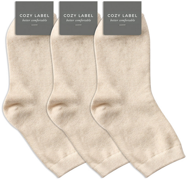 코지라벨 여성용 편안한 일상룩 코디 2올 무지 중목 양말 3켤레
