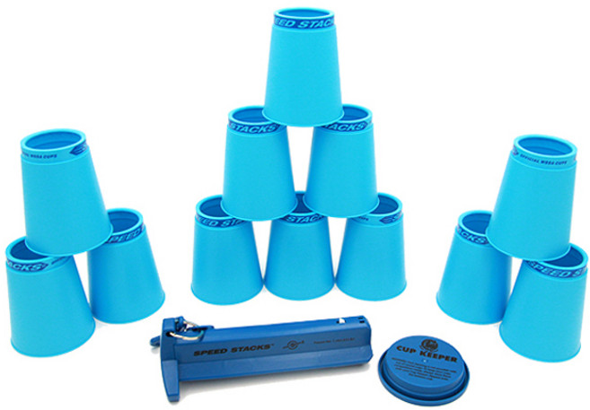스피드스택스 PS2X 컵 12p + 퀵홀더 + 컵키퍼 세트, 라이트블루, 1세트