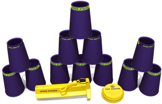 스피드스택스 PS2X 컵 12p + 퀵홀더 + 컵키퍼 세트, 새튼퍼플, 1세트