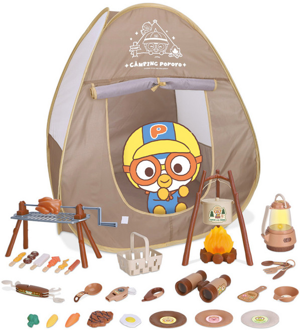 아이존 뽀로로 캠핑 텐트 놀이집, 혼합색상, 1세트