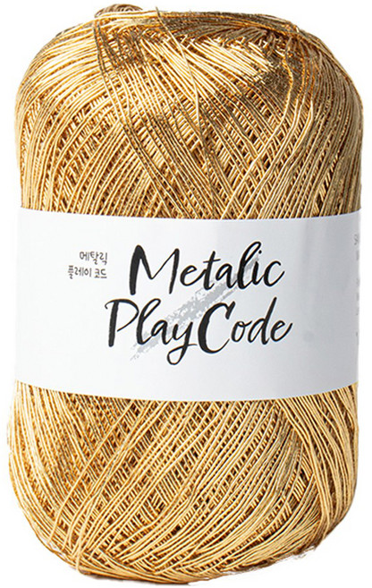 yarna 메탈릭 플레이 코드 뜨개실 70g, 104골드, 1개