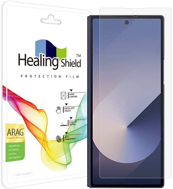 힐링쉴드 ARAG 고화질 저반사 풀커버형 휴대폰 외부액정 보호필름 세트, 1세트