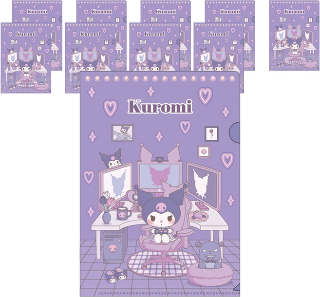 산리오 L 홀더 쿠로미 room, 퍼플, 10개