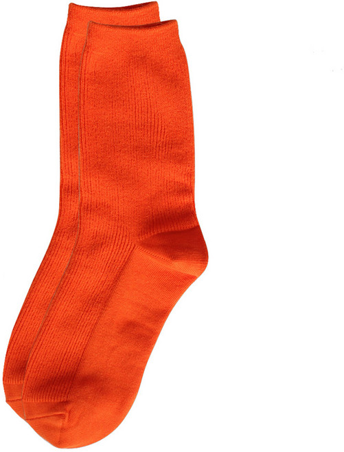 코지라벨 여성용 일상 속 포인트 컬러 중목 골지 양말 1켤레