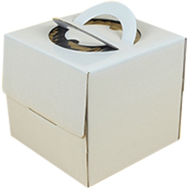 천운패키지 쉬폰케익박스 미니, 화이트무지, 1세트