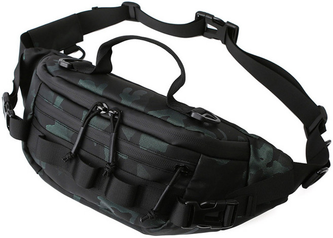 히즈플랜 루어낚시 힙색 슬링백, 그린