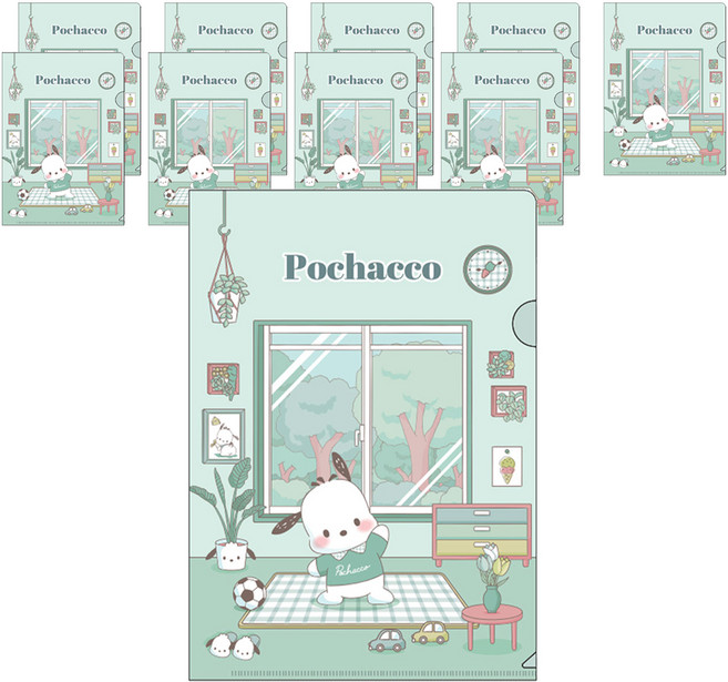 산리오 L자홀더파일 room, 10개, 포차코