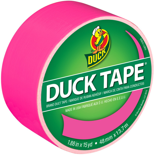 덕테이프 컬러 테이프 네온핑크, 1개