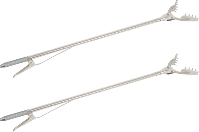 원이네 고급 스텐 만능 악어 집게, 그레이, 2개
