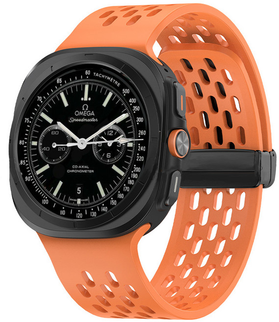 스토리링크 갤럭시워치 울트라 D버클 스포츠 스트랩, 오렌지, 1개