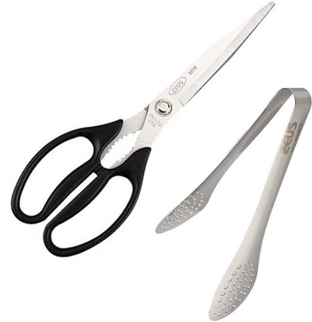 제우스 주방가위 + 타공집게 세트, 1세트