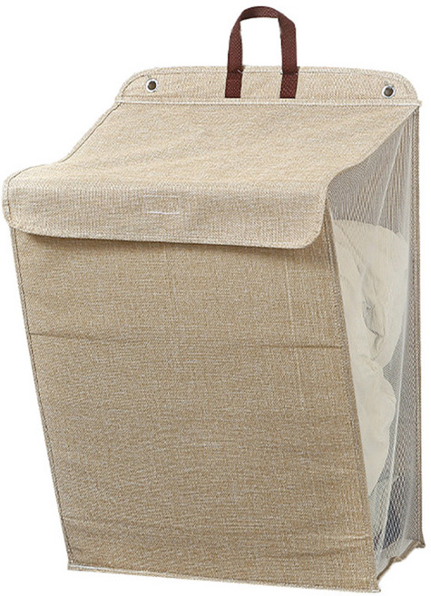 메오 홈 벽걸이 접이식 대용량 다기능 세탁 바구니, 베이지