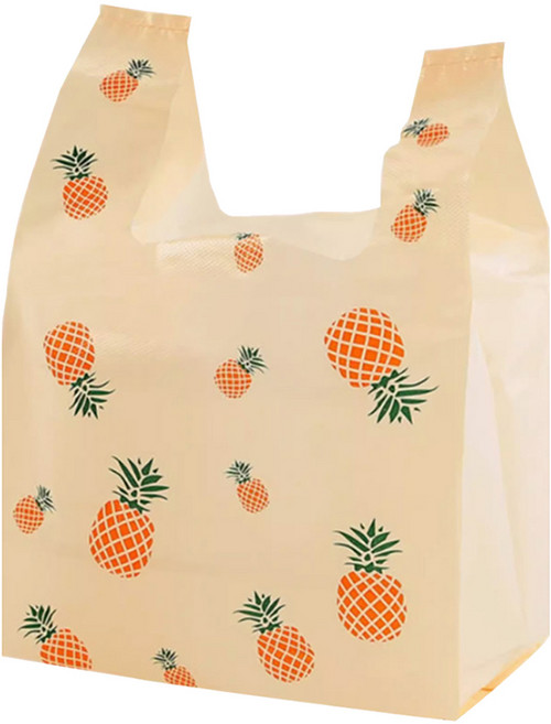 아이엔피 양날 손잡이 비닐봉투 파인애플 중 26 x 42 x 6 cm, 50개입, 1개