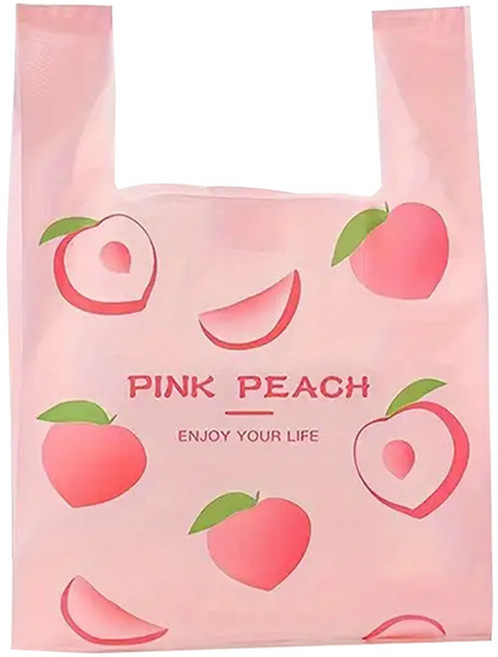 아이엔피 양날 손잡이 비닐봉투 피치 소, 50개입, 1개