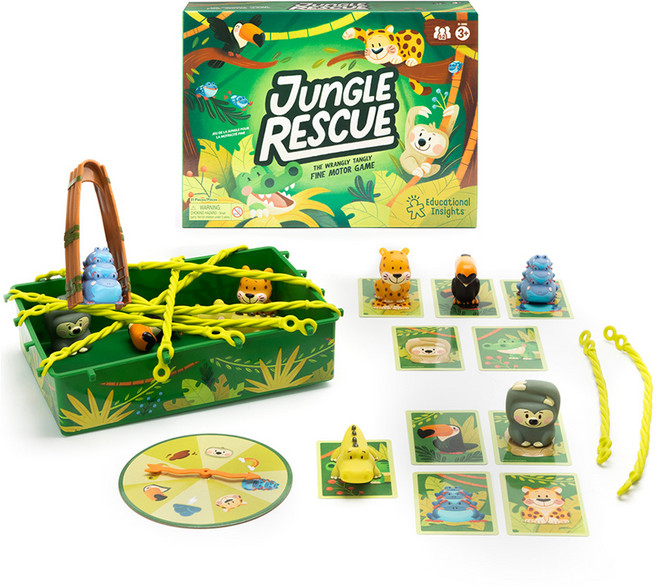 러닝리소스 정글 동물 구하기 보드게임, 혼합색상, 1개