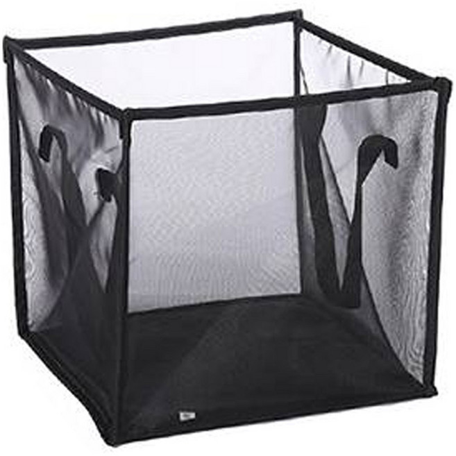 메오 홈 접이식 메쉬 다용도 보관 사각 세탁 바구니, 블랙