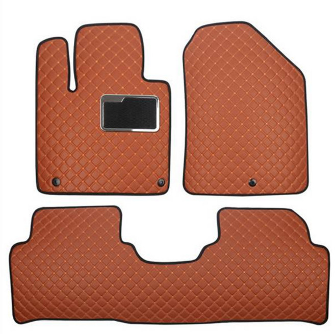 지엠지모터스 차량용 카매트 바닥 장판 시공효과 플로어매트 1열 + 2열 세트, 현대_아이오닉5 영업용(택시)(21년5월~), 브라운