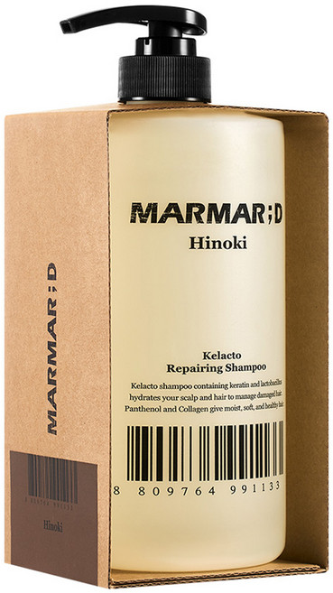 마르마르디 케락토 리페어링 샴푸 히노끼, 1L, 1개