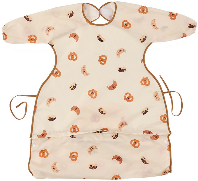 퍼기 유아용 자기주도 이유식 긴팔형 턱받이, 혼합색상, 1개입, 1개