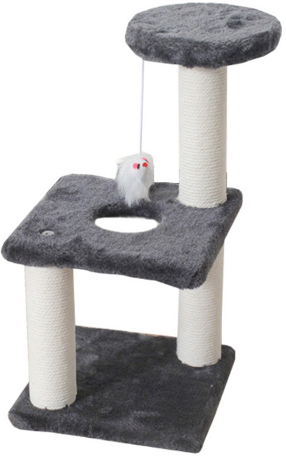 데이소이 고양이 미니 캣타워 스크래쳐 면, 그레이, 1개