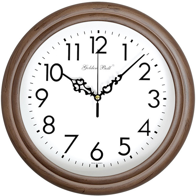 Goldenbell 앤틱 무소음 벽시계, 월넛