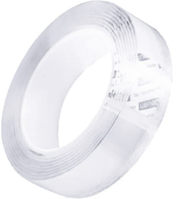 델리 착붙 실리콘 양면테이프 2mm, 투명, 1개