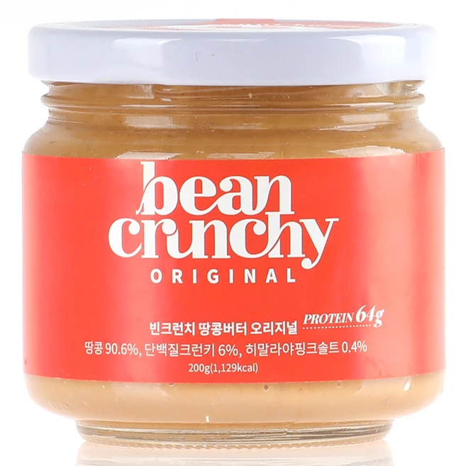 빈크런치 땅콩버터 오리지널 크런치 잼, 200g, 1개 - 쿠팡